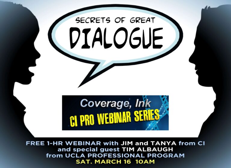 Secrets of Great Dialogue Webinar March 16!